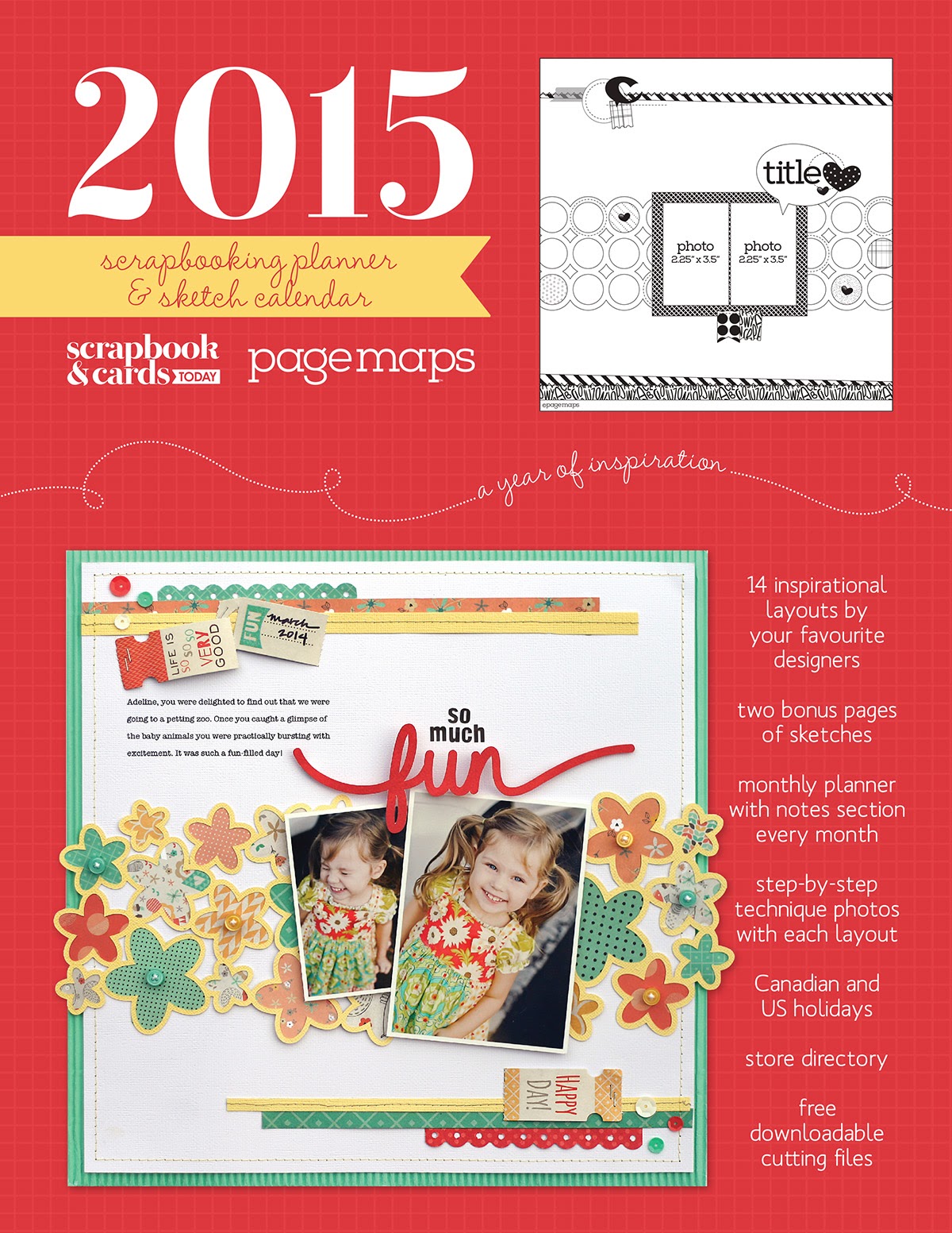 PageMaps Preorder your 2015 Scrapbooking Planner and Sketch Calendar