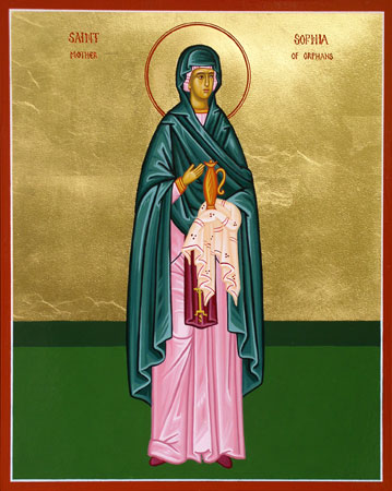 sophia saint mother orphans ainos st assistant those need feast june