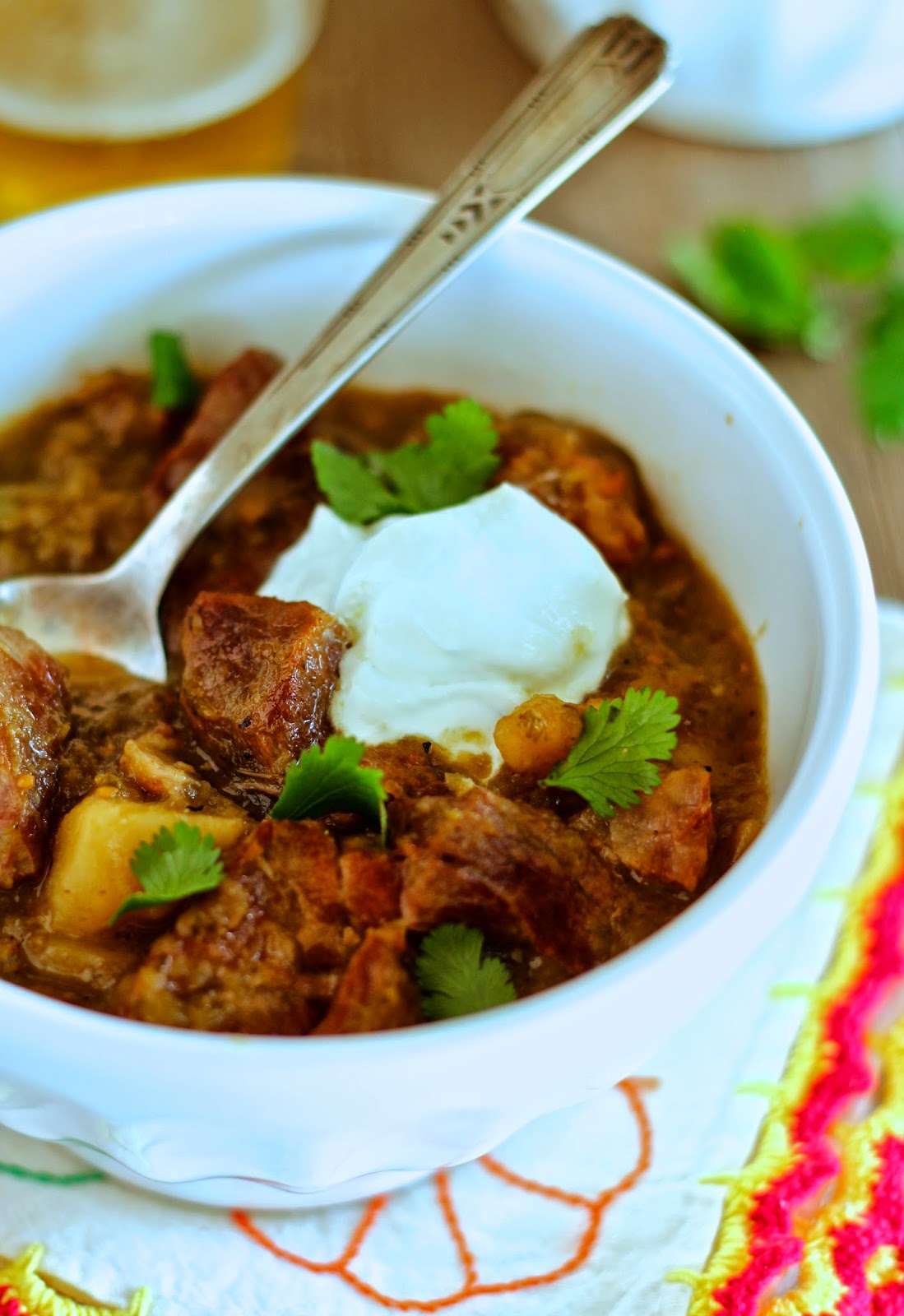 Pork green chili lieslicious