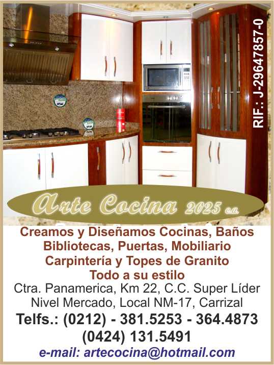 ARTE COCINA 2025, C.A. - Guíamarilla