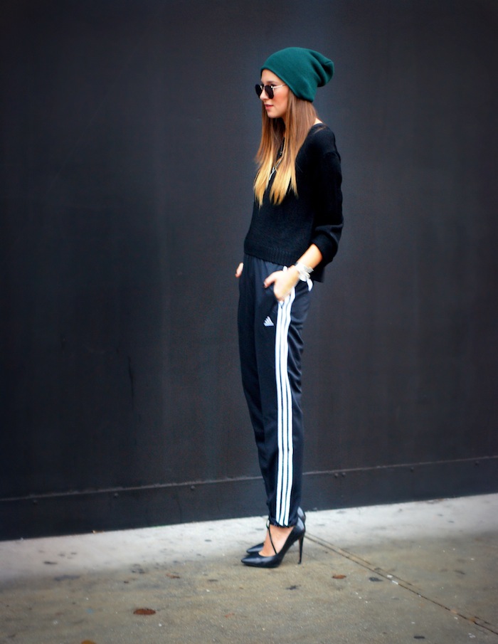 adidas pants and heels
