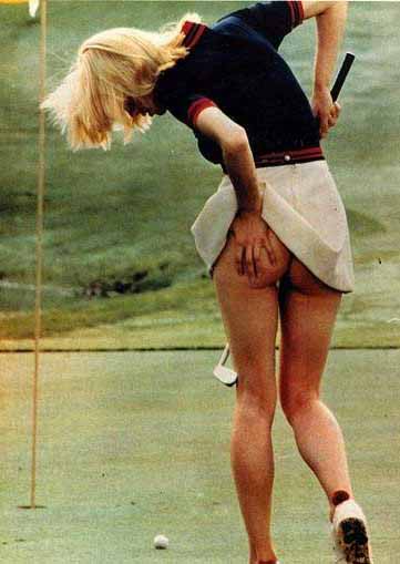 A blonde arrived for her first golf lesson and the pro asked her to take a 