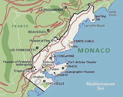 Street map Monaco France