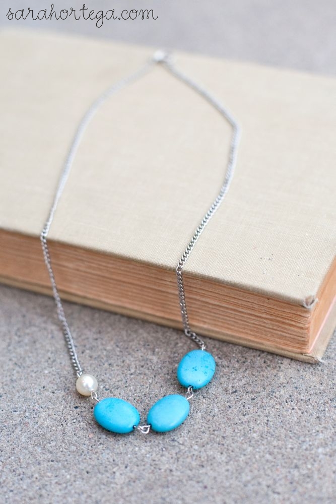 diy asymmetrical necklace