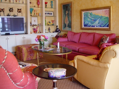 [A lively living room]