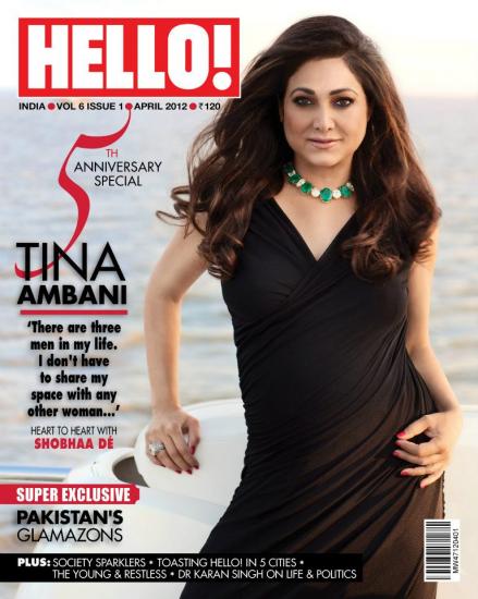 Tina Ambani on the cover of HELLO! (April 2012) - Tina Ambani on the cover of HELLO! (April 2012)
