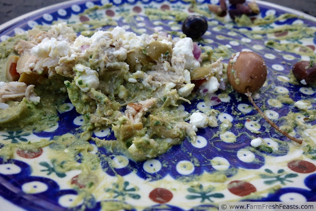 http://www.farmfreshfeasts.com/2013/06/five-layer-mediterranean-chicken-dip.html