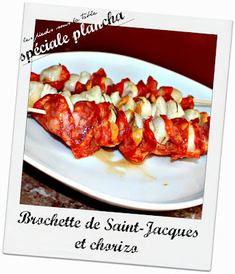 Brochette de Saint-Jacques et chorizo