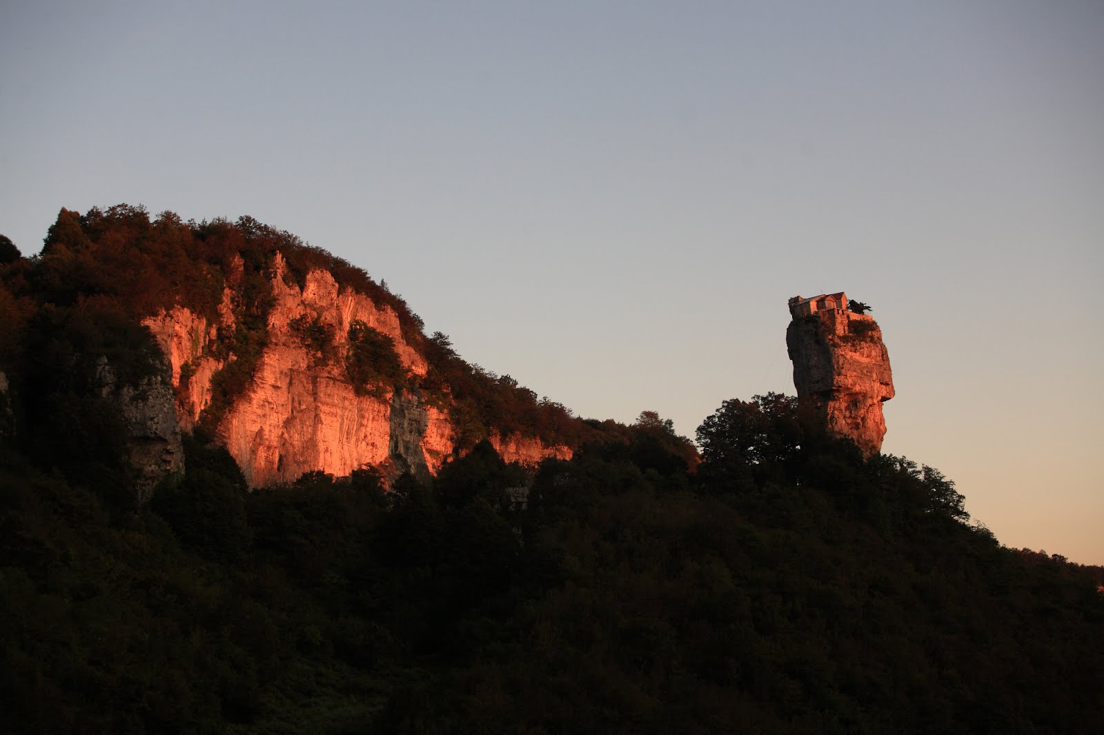 Pillar at sunset