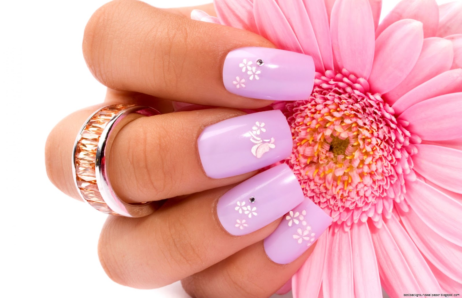 Pink Finger Nail Art Pink Finger Nail Art