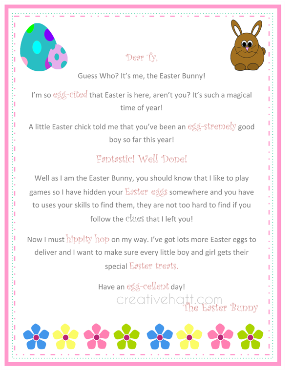 CreativeHatt Free Easter Printables Gift Tags and Treasurer Hunt Clues