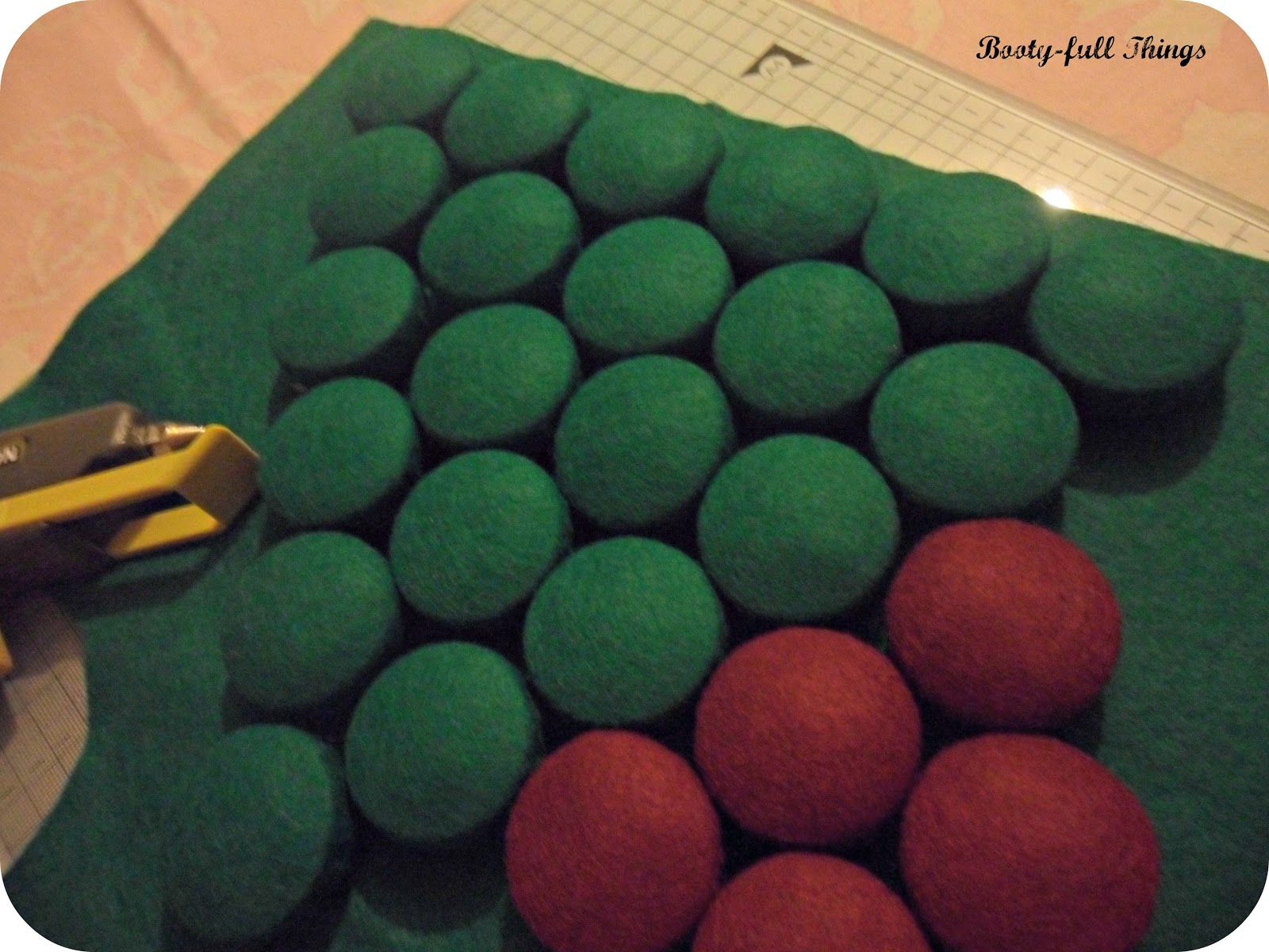 Bootyfull Things Tutorial Christmas Tree from milk bottle tops