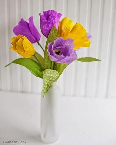 Как сделать цветок из гофрированной бумаги тюльпаны