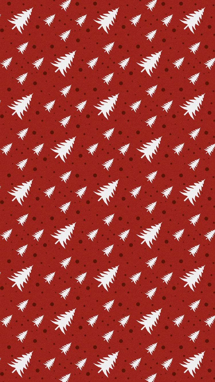 Red Christmas tree iPhone 6s background