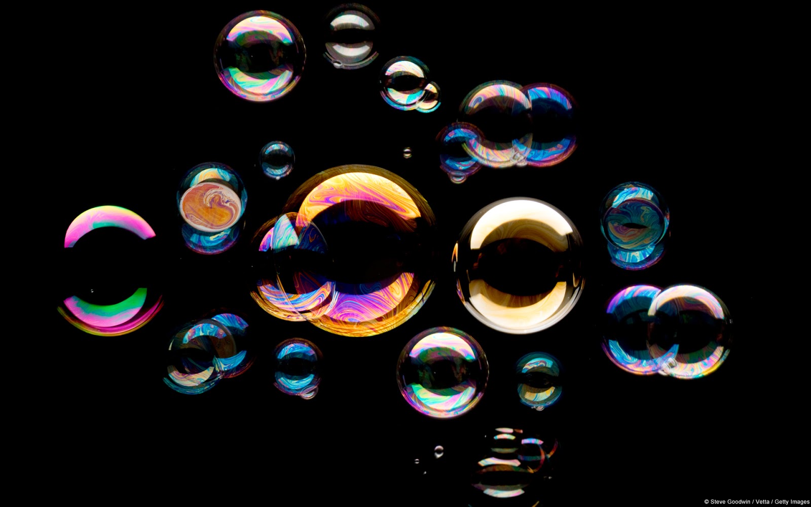 Burbujas con fondo negro - Imagui