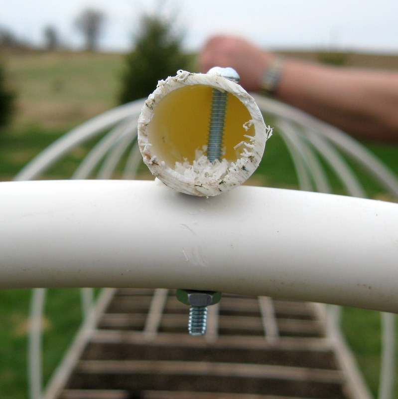 Diary of a fledgling farmer Mini PVC hoop house for our Square Foot