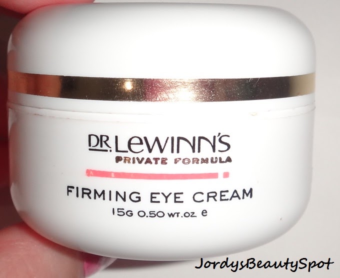 Jordy's Beauty Spot REVIEW DR. LEWINN'S FIRMING EYE CREAM