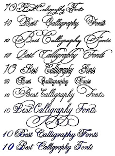 wedding calligraphy fonts