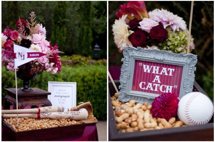Home Confetti Merry Monday Baseball Themed Wedding Idea For A Bridal Shower Or Bachelorette Party Really Fun And Well Executed Find The Post With More Photos At Style Me Pretty Here