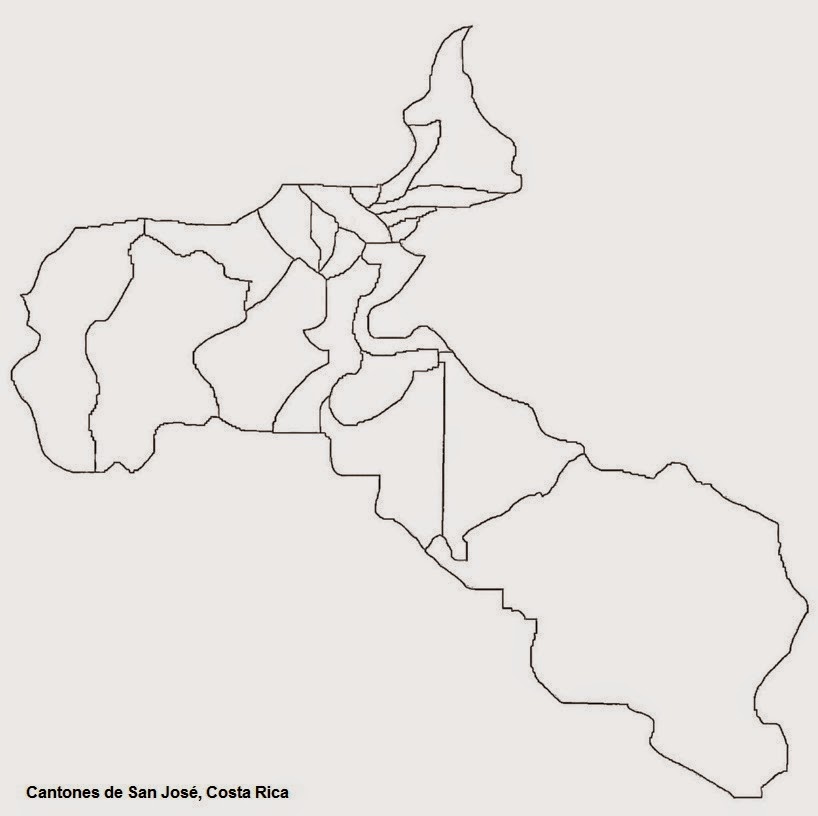 Mapas De San Jose Provincia N 1 De Costa Rica