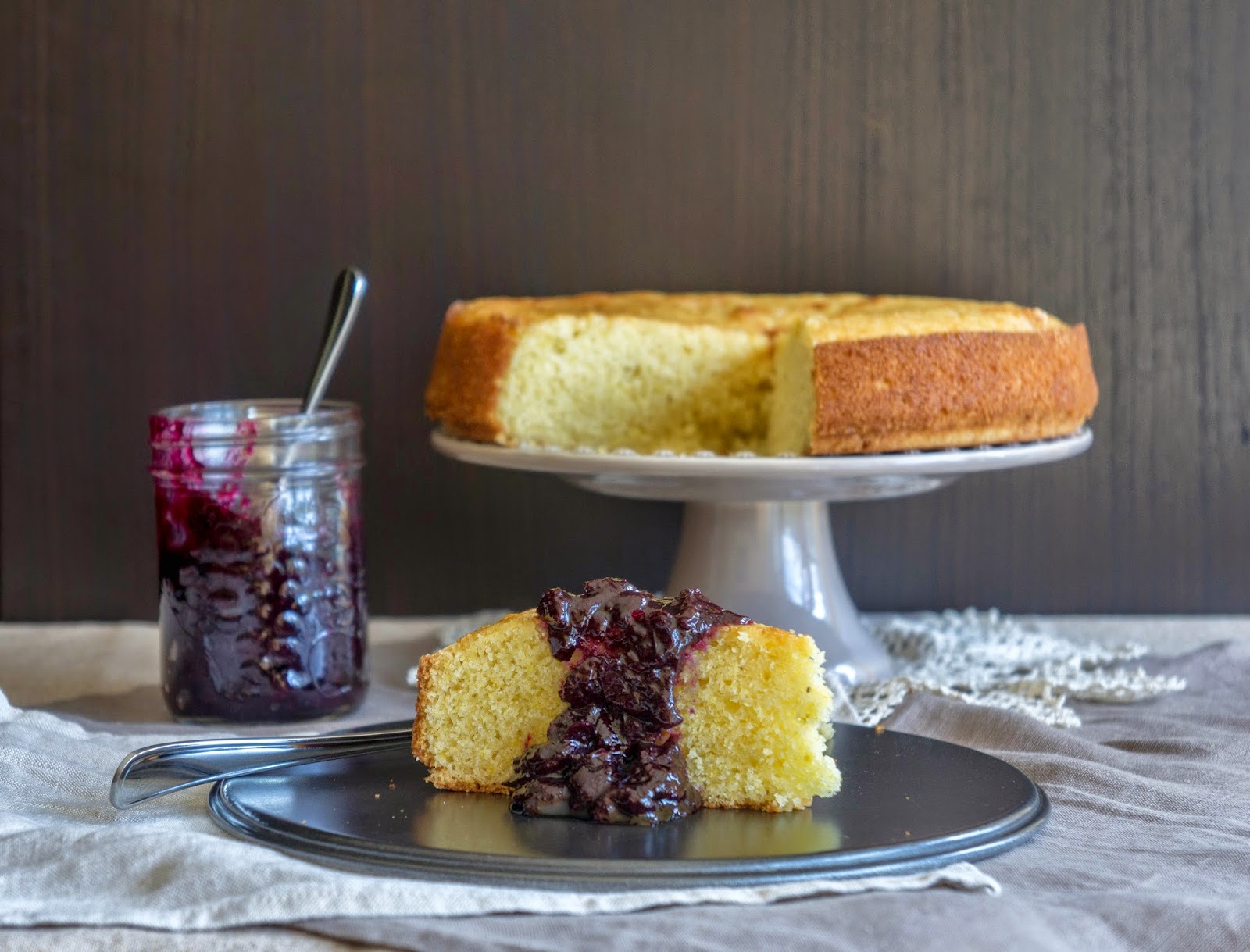 Smart Cookie Orange Cornmeal Cake With Coronation Grape Sauce