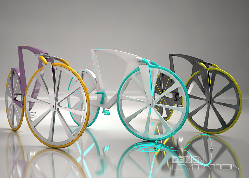 Una bicicleta hipertecnológica para llevar electricidad a casa Bicicleta+levitation+5