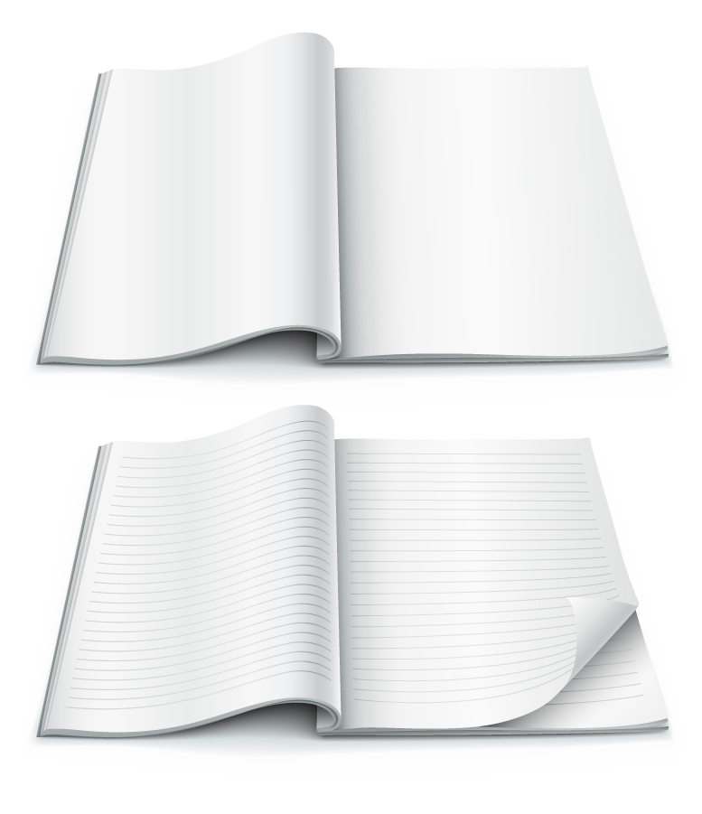 デザイン用に空白のノート fine blank notebook vector イラスト素材1