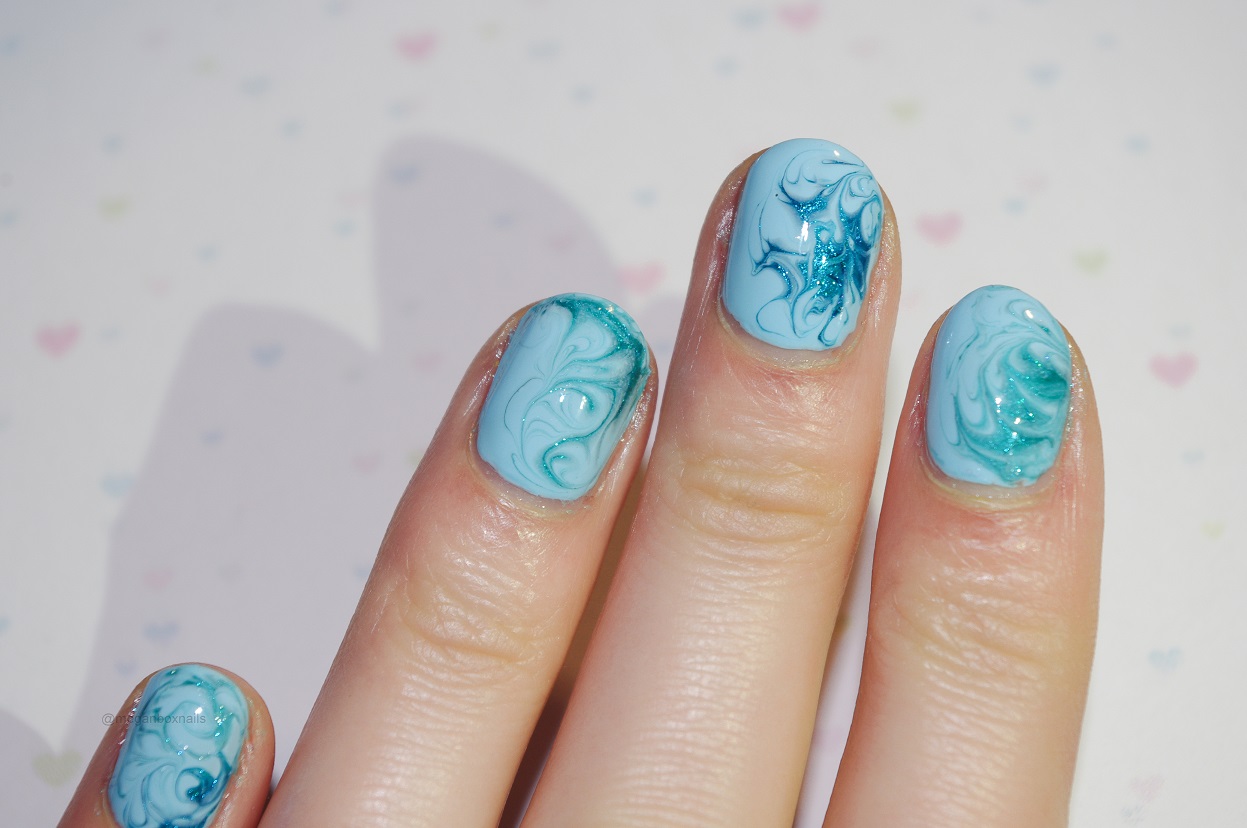 nail art water marble video