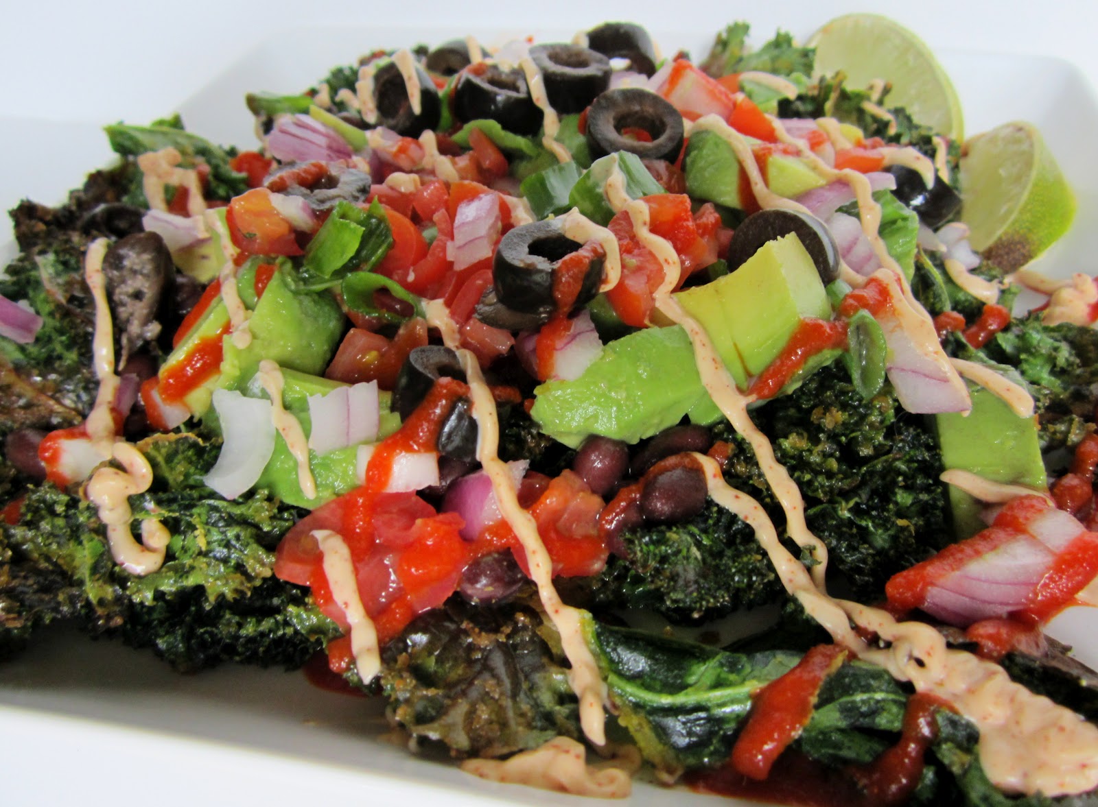 Vegetarian Hates Vegetables Kale Chip Nachos with Chipotle Garlic