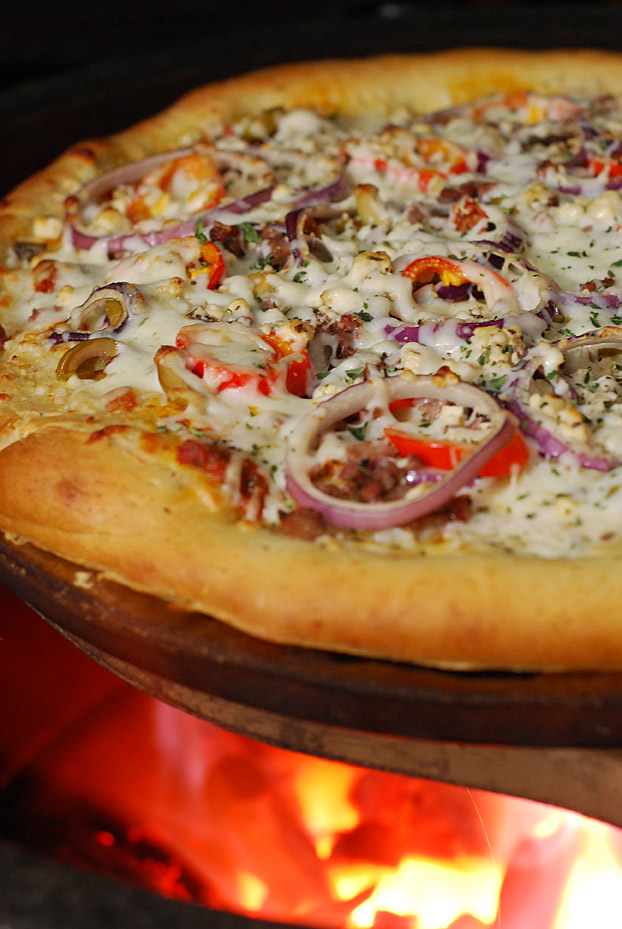Lamb Chop Greek Pizza