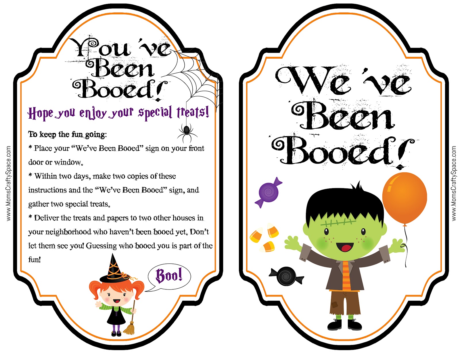 Printable Boo Signs