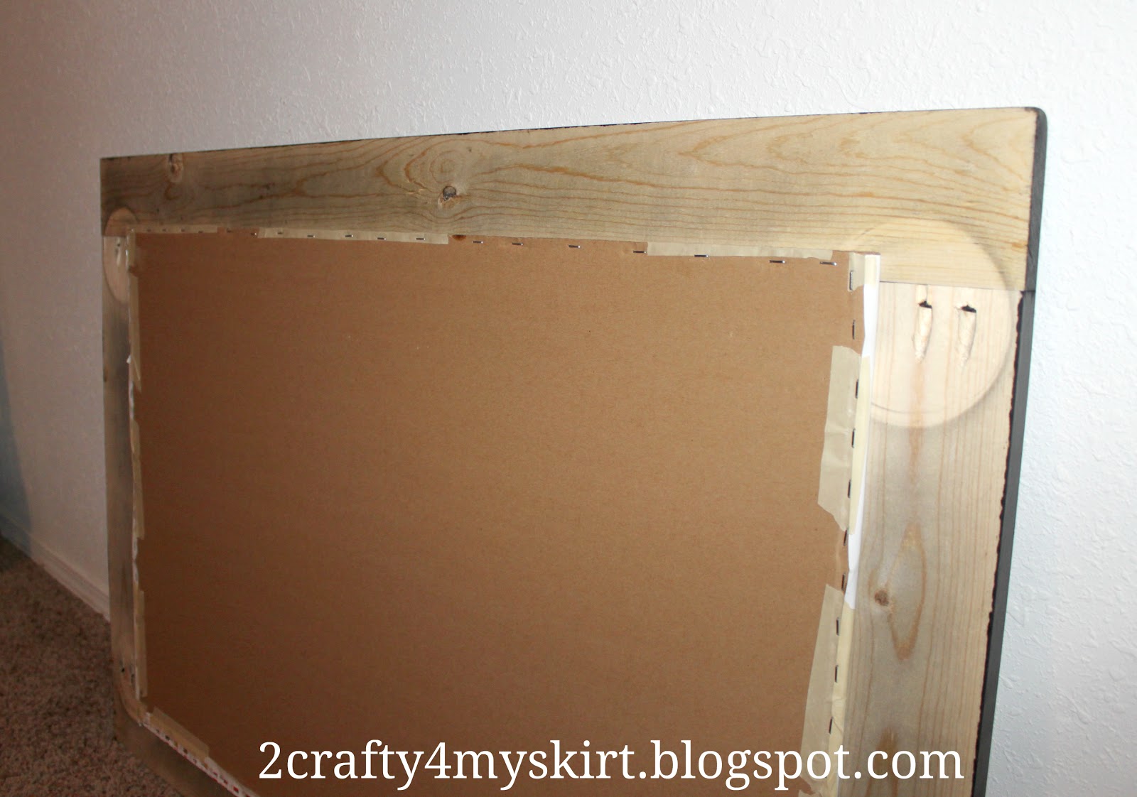 2 Crafty 4 My Skirt Framed World Map on Cork Board