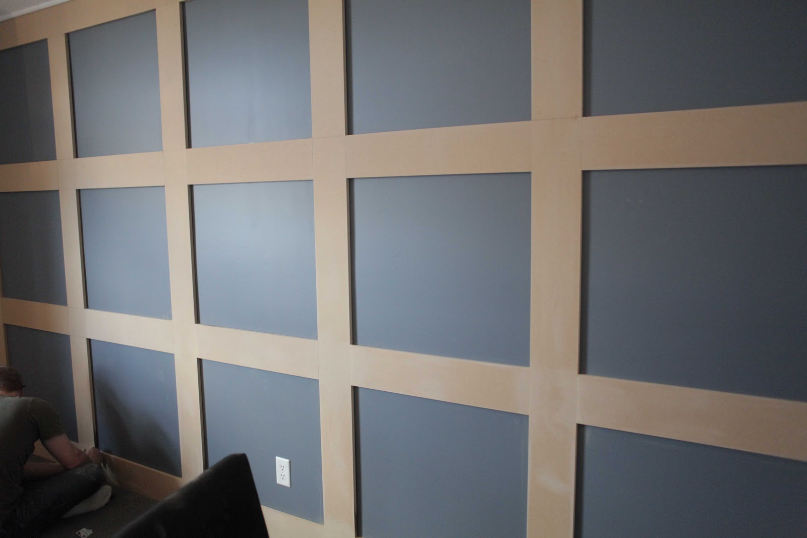 Beach House in The City grid panelling diy