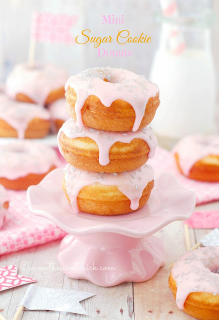 Mini Sugar Cookie Donuts by The Sweet Chick