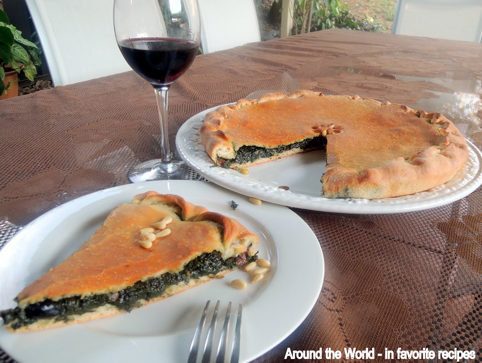 Around the World in favorite recipes Spinach Filled Italian Bread