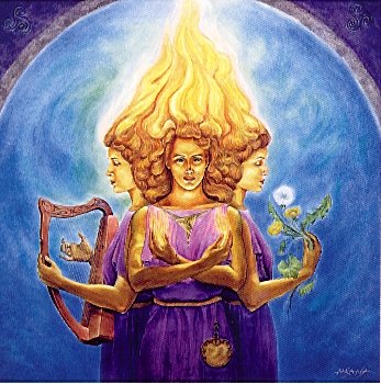 brigid goddess celtic brighid tarot flame oracle triple card healing rowan inspiration imbolc celta hecate water bright demeter amor danu