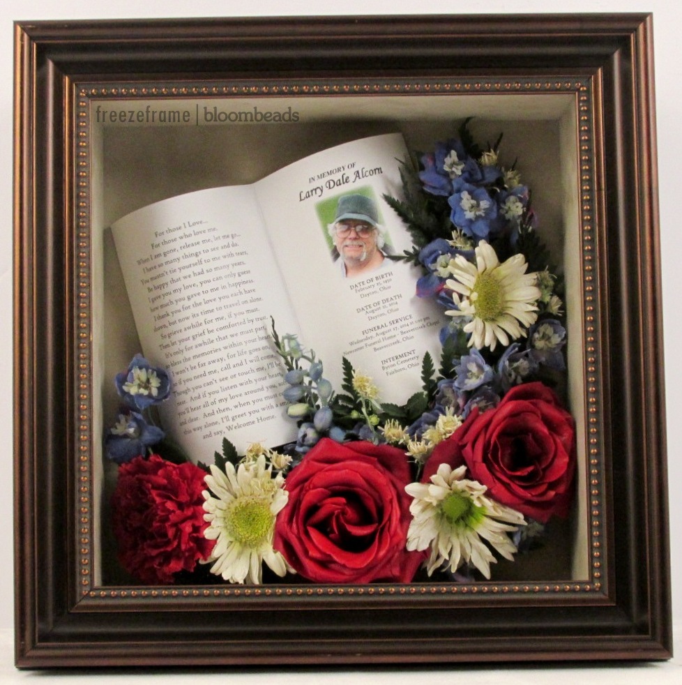 Framed Memorial Flowers Honoring Loved Ones Through Floral Preservation
