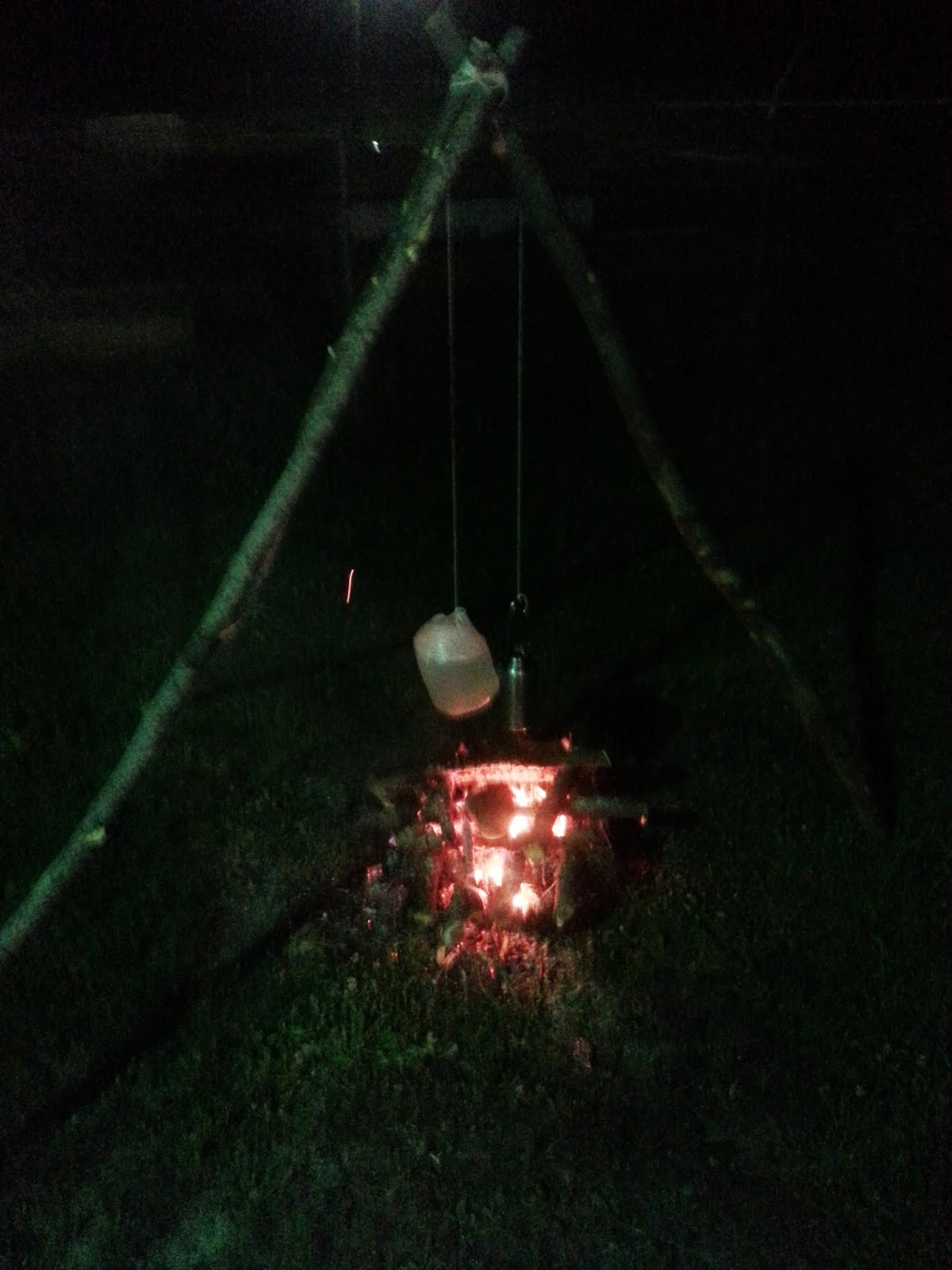 The 7 P's Blog Boil Water In A Plastic Bottle Suspended Over A Fire