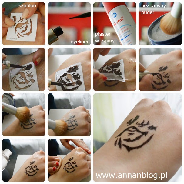 Anna N Blog DIY Wodoodporny tatuaż eyelinerem Temporary