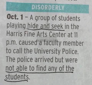 hide and seek funny university game