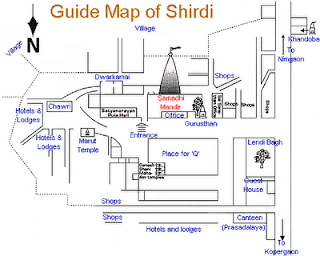 Map Of Shirdi And Nearby Places Hindu Temples: Route & Accomodation In Shirdi