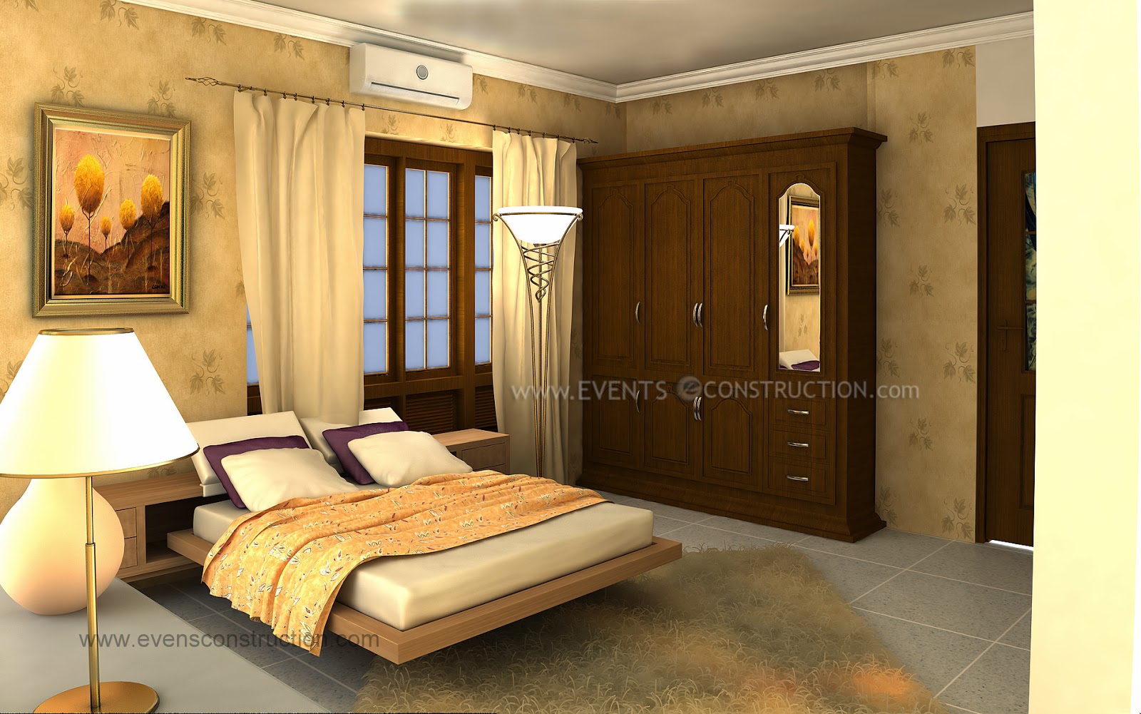 Master Bedroom With Wardrobe Dining Room Interiors Photos