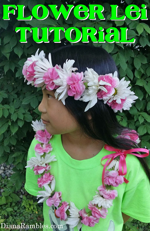How to Make a Flower Lei and Headband Tutorial