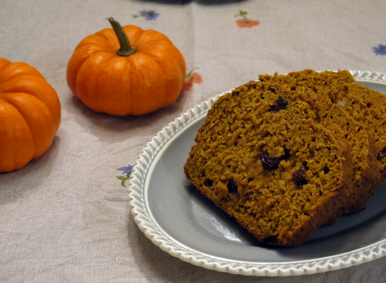 Sense and Simplicity Harvest Pumpkin Bread with Orange and Raisins