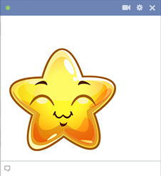 Cheerful star emoticon Happy star emoticon