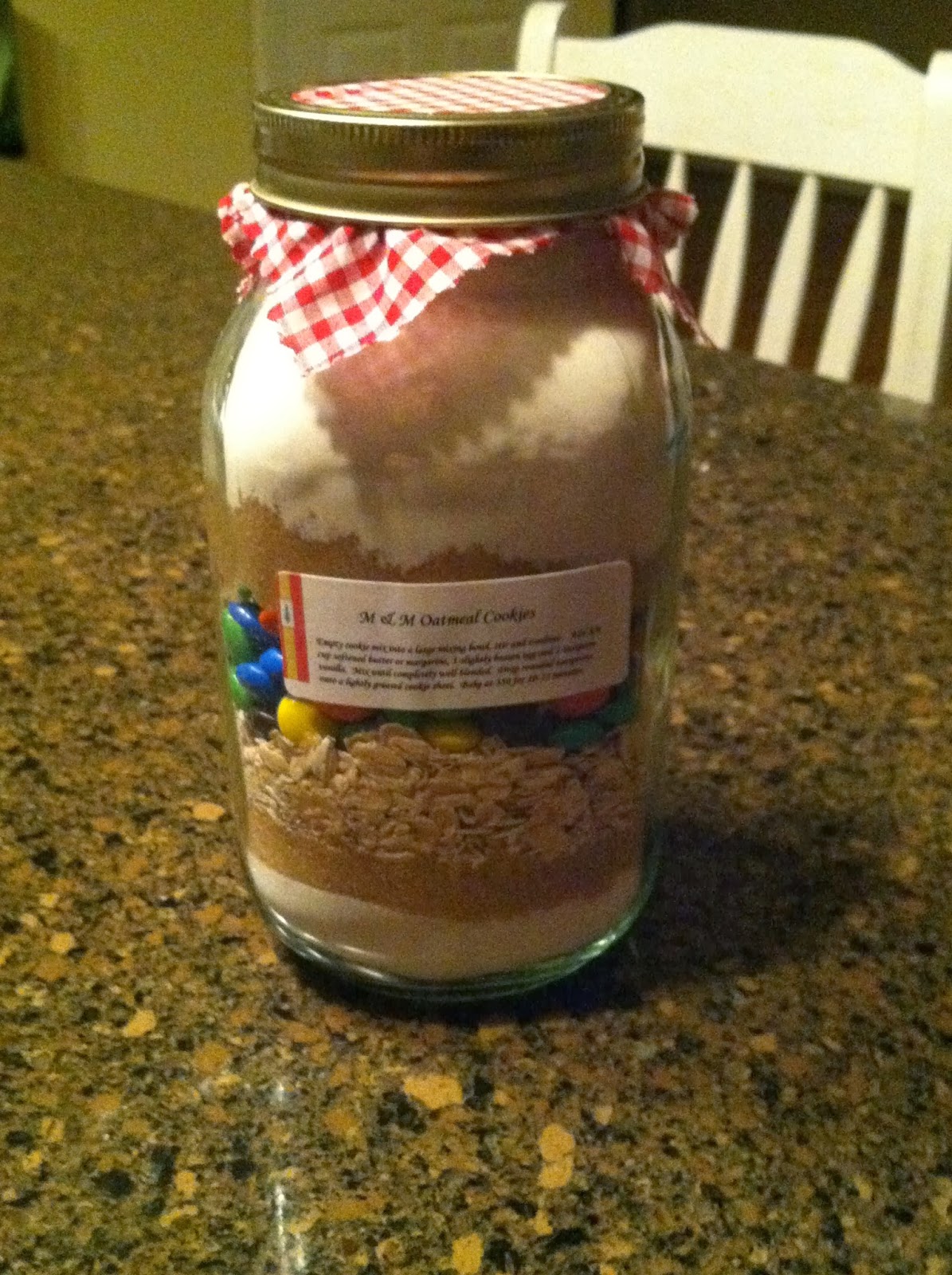 What's Cooking In Pomfret? M & M Oatmeal Cookies in a Jar