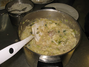 Remi's prize winning Cameroonian cabbage and chicken stew with peanut sauce