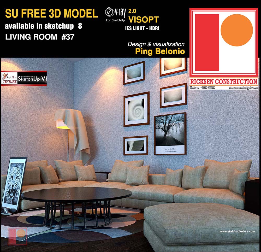 SKETCHUP TEXTURE: Free sketchup 3d model modern living room #37 ... SKETCHUP TEXTURE: Free sketchup 3d model modern living room #37 ...