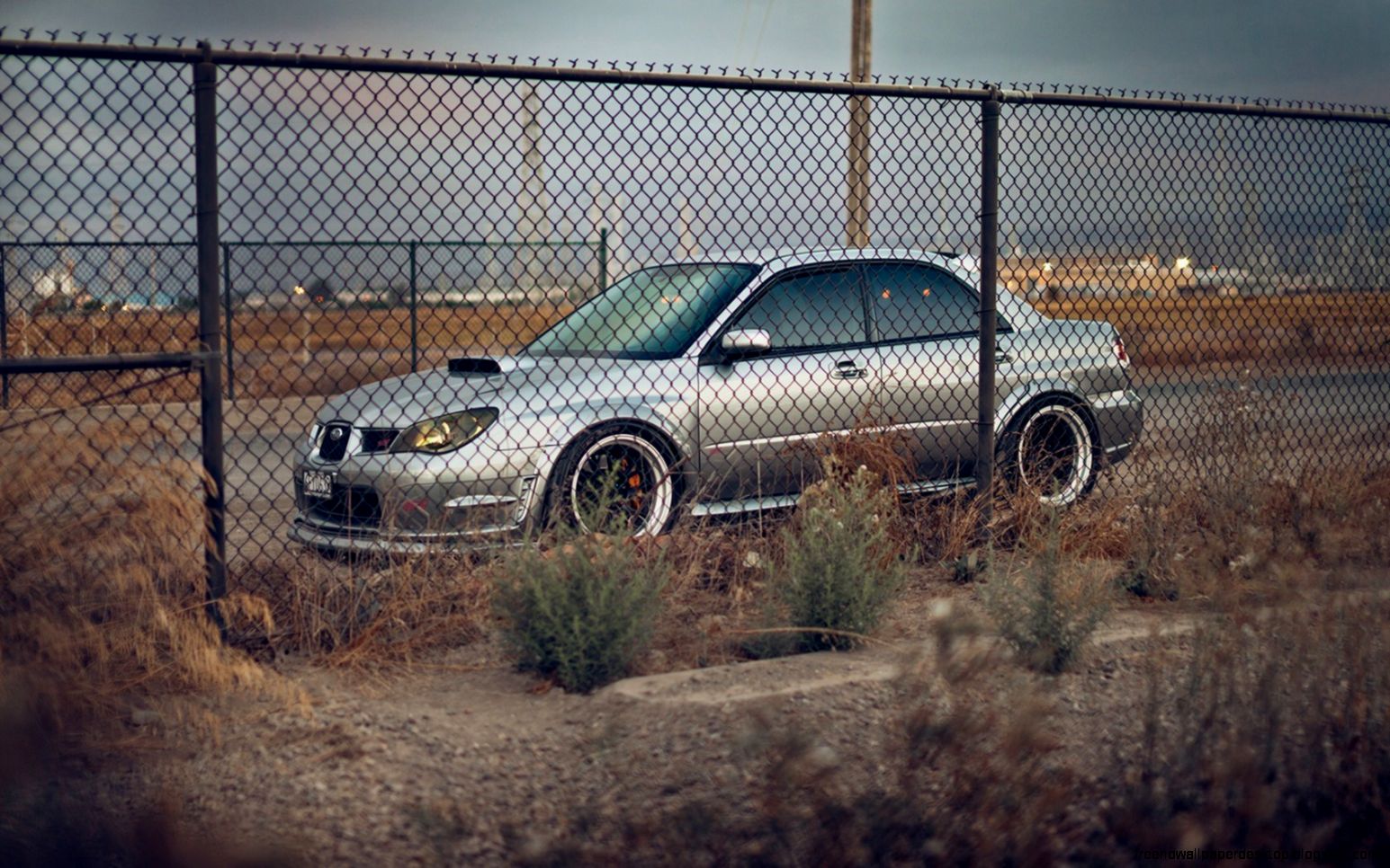 Subaru Impreza STI Car Road Fence Photo HD Wallpaper FreeWallsUp Subaru Impreza STI Car Road Fence Photo HD Wallpaper FreeWallsUp