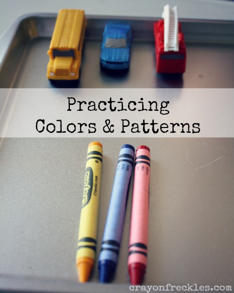 practicing colors and patterns with safari ltd.